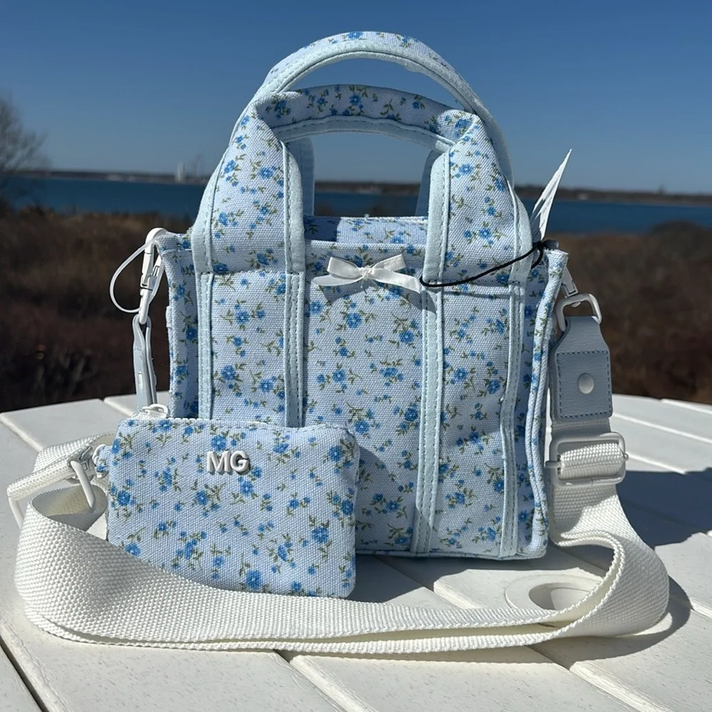 Viral Madden Girl Floral Mini Tote with Matching Coin Purse - Picture 1 of 14